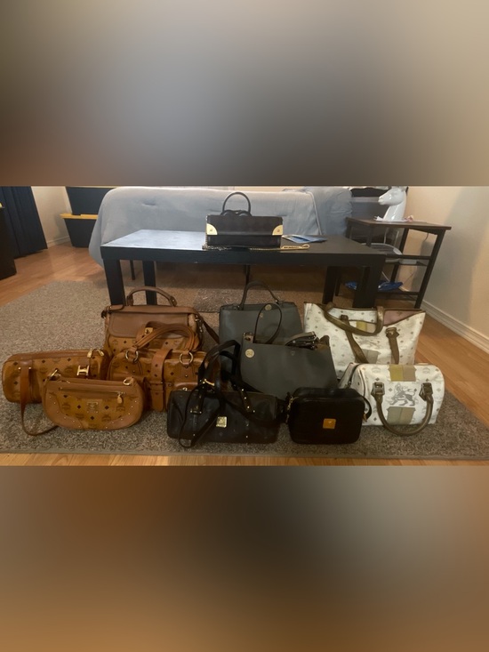 MCM Handbags - MCM bags in cognac, silver gray, princess lion and black